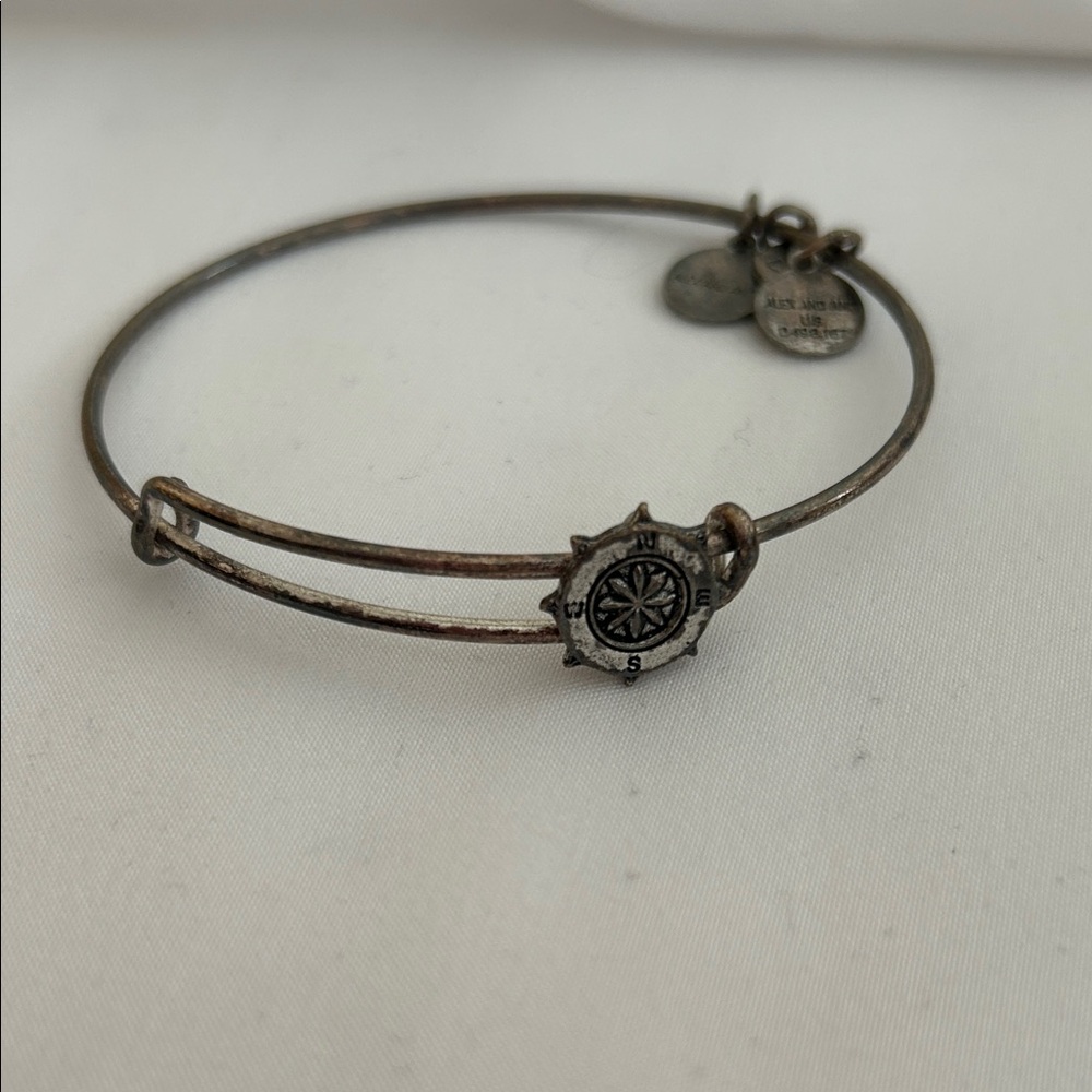 Alex and Ani Silver Nautical Charm Bangle